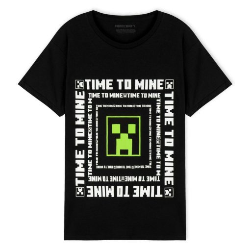 Minecraft Time To Mine For Boys Teens Unisex T-Shirt