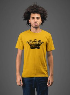 Moon Mouse Apparel England Crown Royal Print Unisex Adult Printed Crew T-Shirt