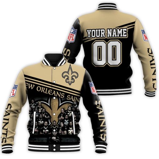 New Orleans Saints Nfc Champions Coach Players Personalized Baseball Jacket