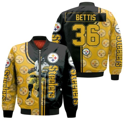 Nfl Jerome Bettis Pittsburgh Steelers Player No 36 Jersey Bomber Jacket