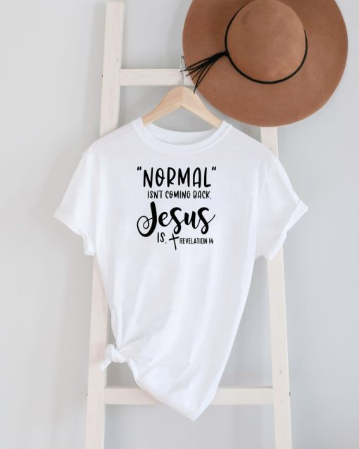 Normal Isnt Coming Back BUT Jesus Is Tee Shirt Options