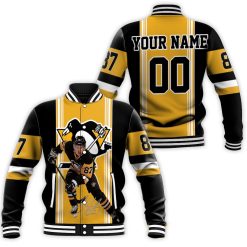 Pittsburgh Penguins Sidney Crosby 87 Signed Fans Personalized Baseball Jacket