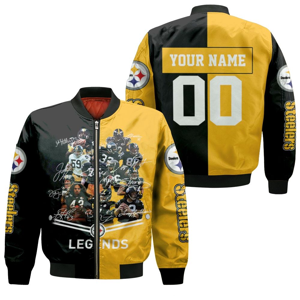 Pittsburgh Steelers Great Players Signature Legends 2020 Nfl Personalized Bomber Jacket