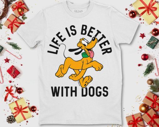 Pluto Life Is Better With Dogs Unisex T-Shirt