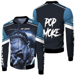 Pop Smoke 2020 Shooting Star Meet The Woo Toon Rap Hip Hop Style Album Fleece Bomber Jacket