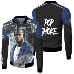 Pop Smoke Shoot For The Stars Aim For The Moon Diamond Universe Fleece Bomber Jacket