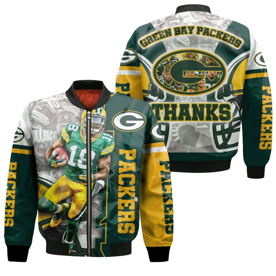 Randall Cobb 18 Green Bay Packers Thanks Nfc North Winner Bomber Jacket –  Teepital – Everyday New Aesthetic Designs