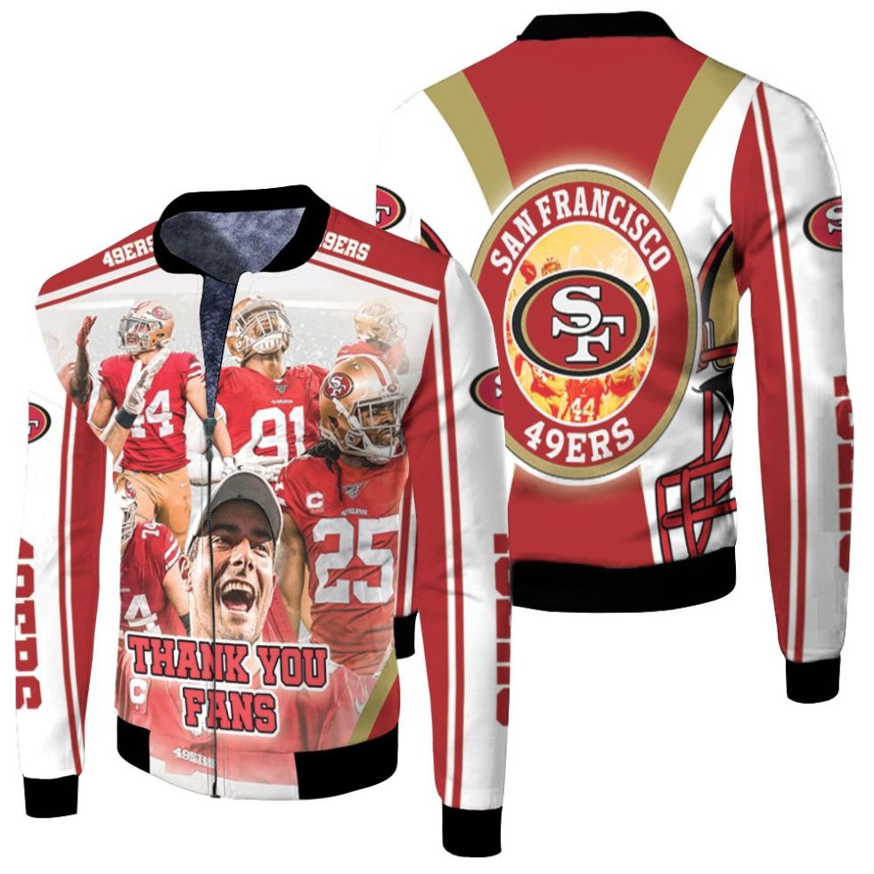 San Francisco 49ers Nfc West Division Super Bowl 2021 Fleece Bomber Jacket