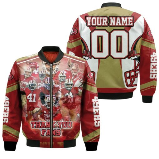 San Francisco 49ers Super Bowl 2021 Nfc West Division Thank You Fans Personalized Bomber Jacket