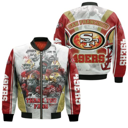 San Francisco 49ers Thank You Fans Nfc West Division Super Bowl 2021 Bomber Jacket