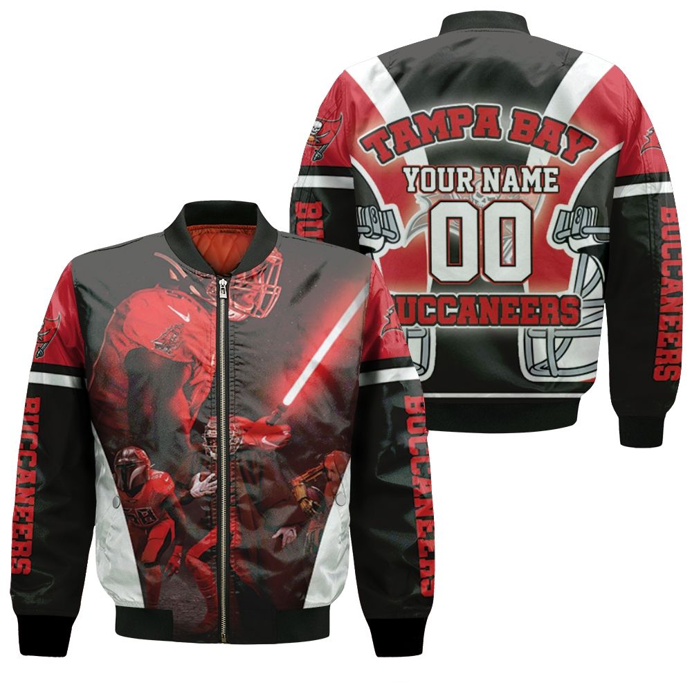 Tampa Bay Buccaneers 2021 Nfl Champions Jedi Lightsaber Personalized Bomber Jacket