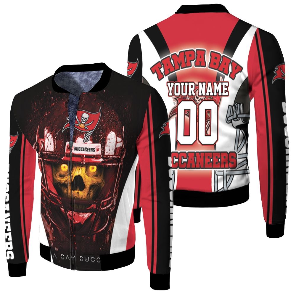 Tampa Bay Buccaneers 2021 Nfl Champions Skull Personalized Fleece Bomber Jacket