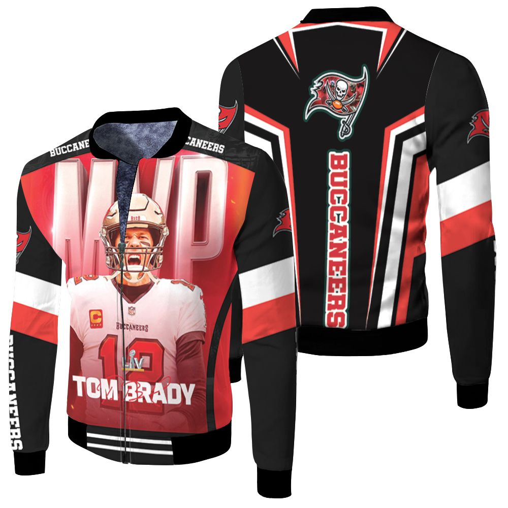Tampa Bay Buccaneers 2021 Super Bowl Champions Tom Brady Mvp Fleece Bomber Jacket