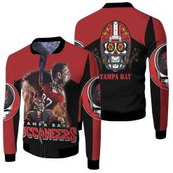 Tampa Bay Buccaneers Skull Nfc South Division Champions Super Bowl 2021 Fleece Bomber Jacket