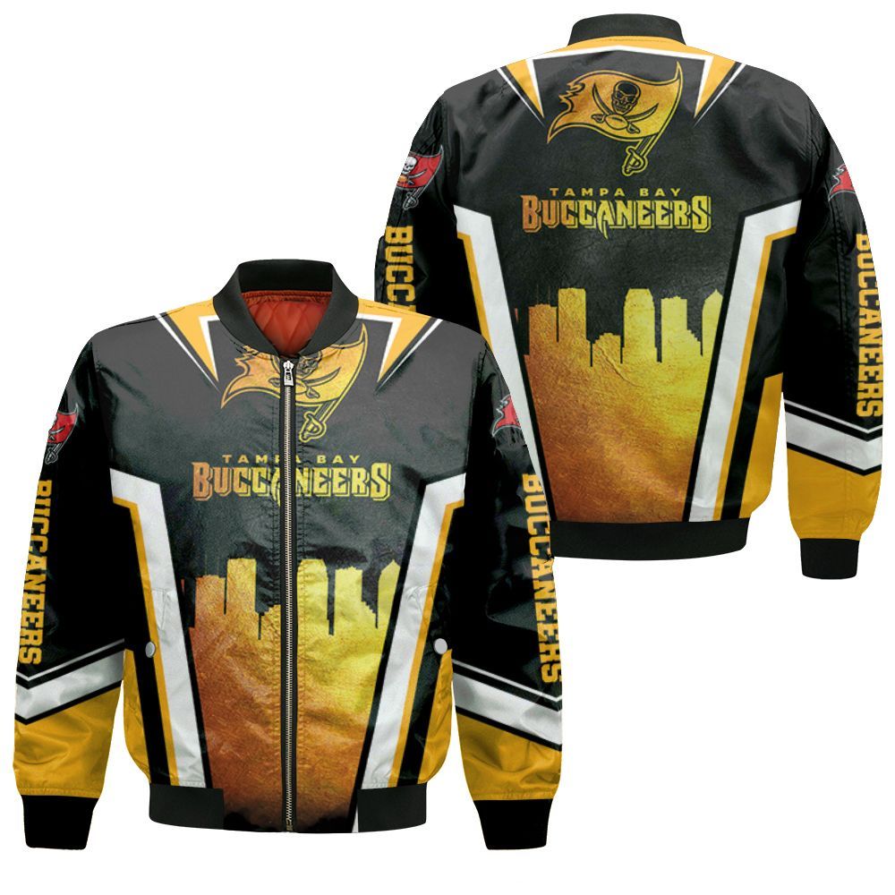 Tampa Bay Buccaneers Superbowl Champions 2021 Yellow Gold Bomber Jacket