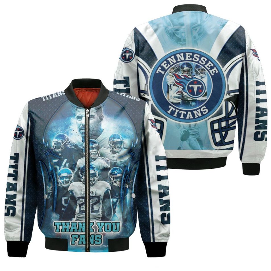 Team Tennessee Titans Thank You Fans Afc South Division Champions Super Bowl 2021 Bomber Jacket