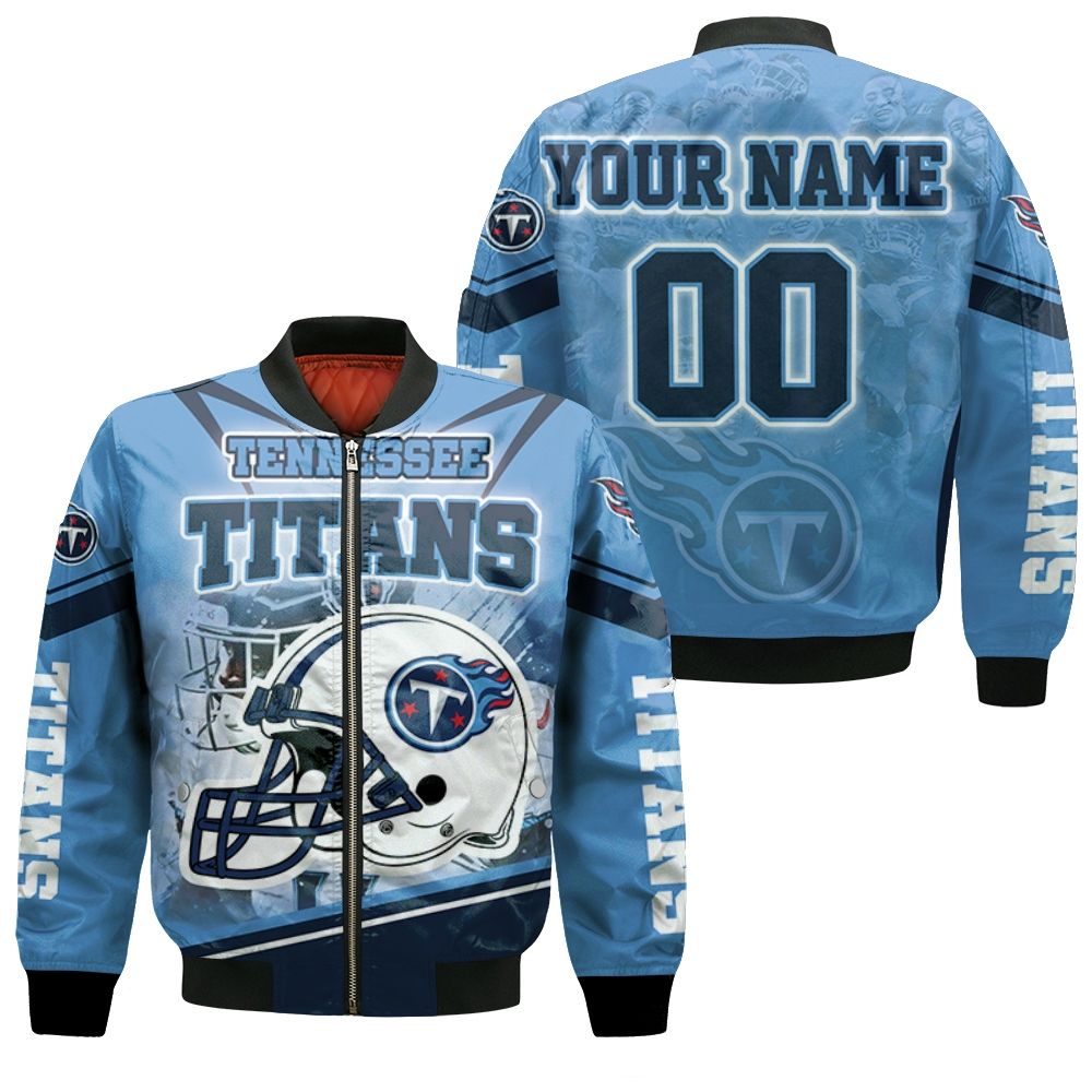 Tennessee Titans Helmet Afc South Division Champions Super Bowl 2021 Personalized Bomber Jacket
