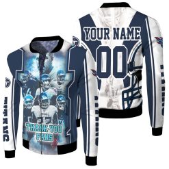 Tennessee Titans Thank You Fan Super Bowl 2021 Afc South Division Personalized Fleece Bomber Jacket