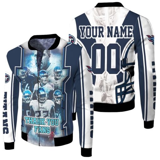 Tennessee Titans Thank You Fans Super Bowl 2021 Afc South Division Personalized Fleece Bomber Jacket