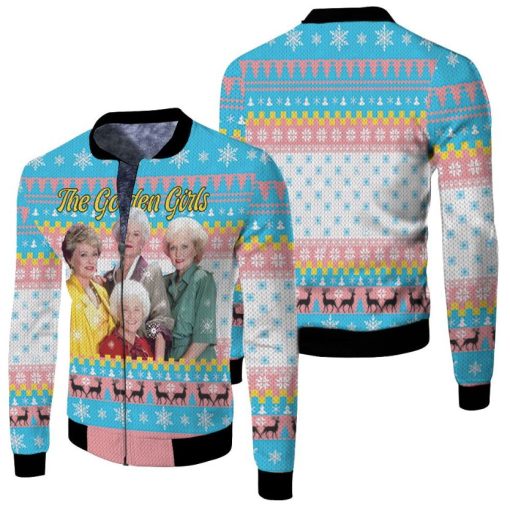 The Golden Girls Fan Christmas Knitting Pattern Sweatshirt 3d Jersey Fleece Bomber Jacket