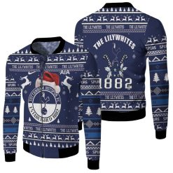 The Lilywhites Since 1882 Tottenham Hotspur Fc Christmas Ugly Christmas 3d Jersey Fleece Bomber Jacket