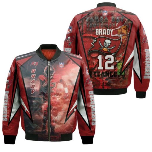 Tom Brady 12 Tampa Bay Buccaneers Flag Nfc South Division Champions Super Bowl 2021 Bomber Jacket