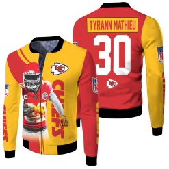 Tyrann Mathieu 30 Kansas City Chiefs Afc West Division Champions Super Bowl 2021 Fleece Bomber Jacket