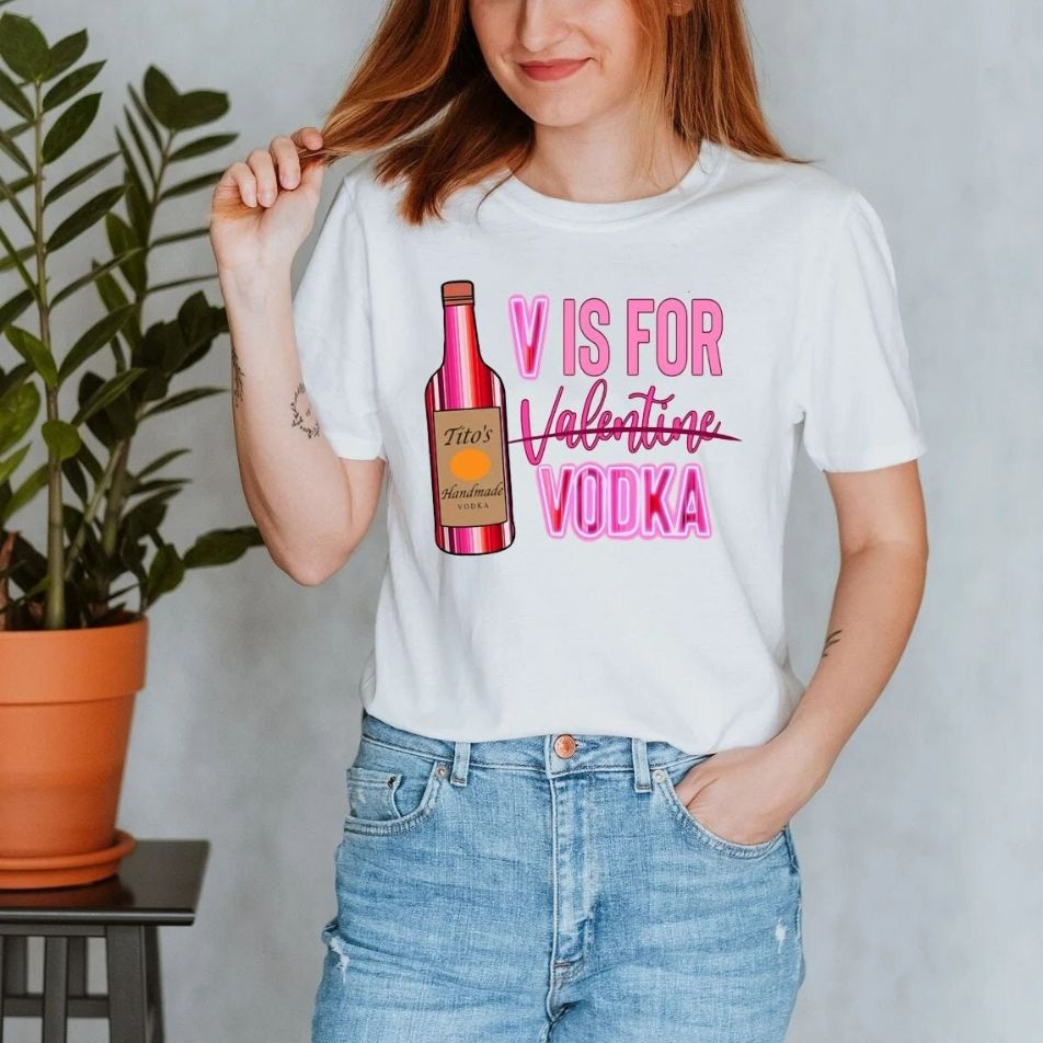 I LOVE VODKA' Unisex Poly Cotton T-Shirt