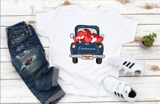 Valentine Truck Baby Toddler Car Unisex T-Shirt