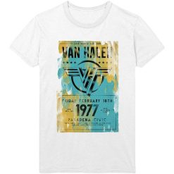 Van Halen Unisex Tee Pasadena 77 Shirt