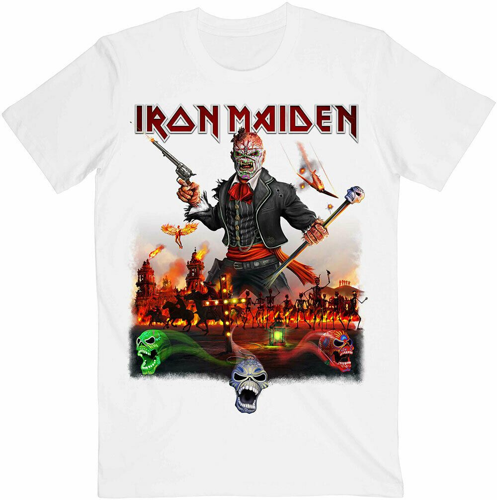 White Iron Maiden Legacy Of The Beast Mexico Official Tee T-Shirt