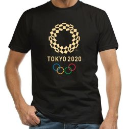 2020 TOKYO Japan summer Olympic Athletic Black T-Shirt