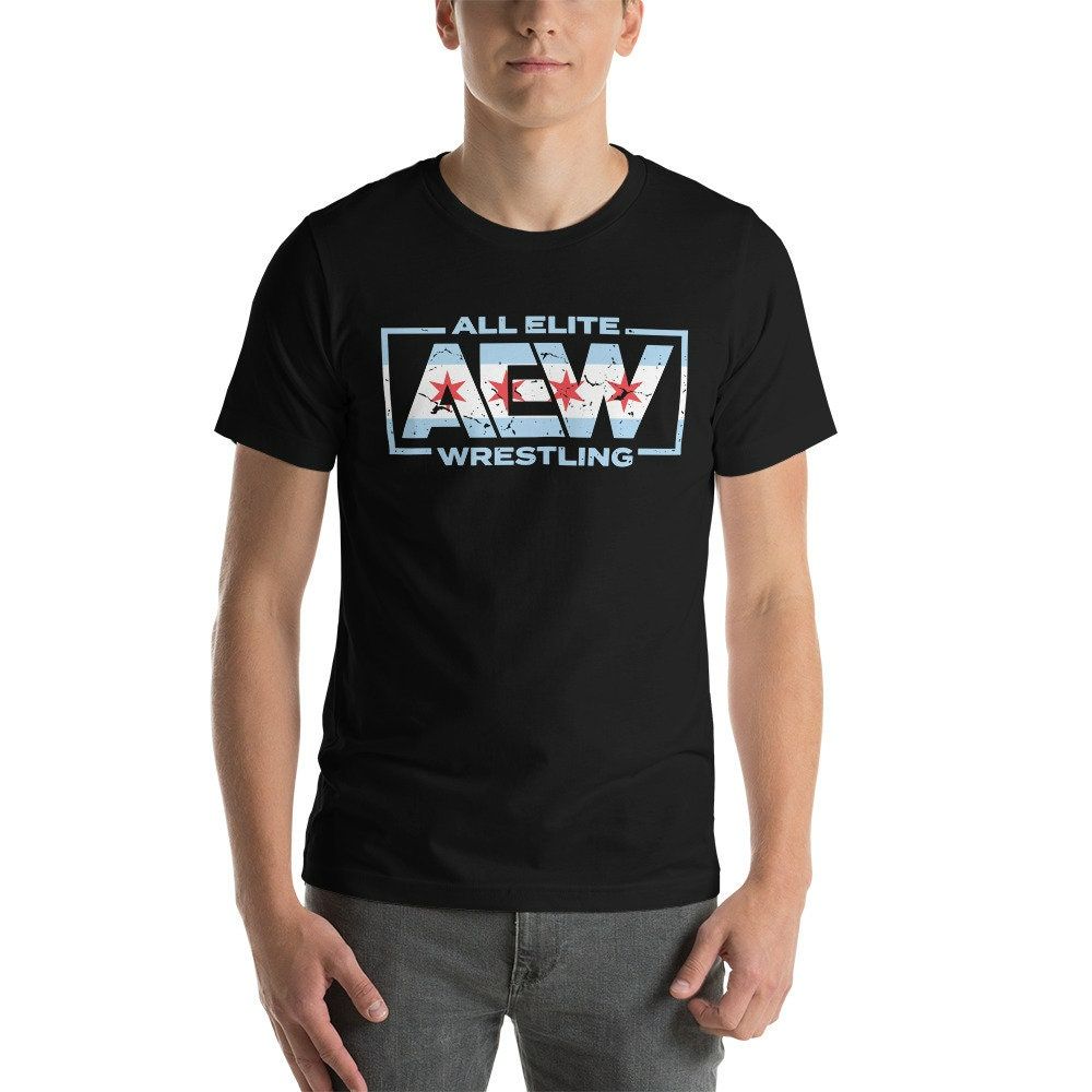 AEW Chicago Flag Logo T-Shirt