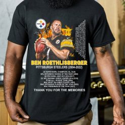 Ben Roethlisberger Steelers 2004 2022 Thank You For The Memories Signature Shirt