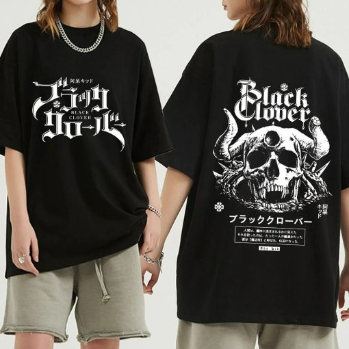 Black Clover Double-sided Printing Funny Anime T-Shirt
