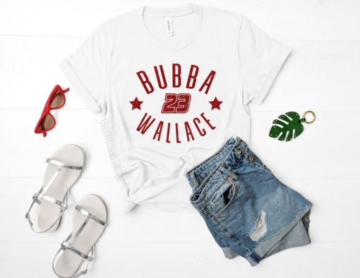 Bubba Wallace 23 NASCAR Glitter Womens Tee Shirt