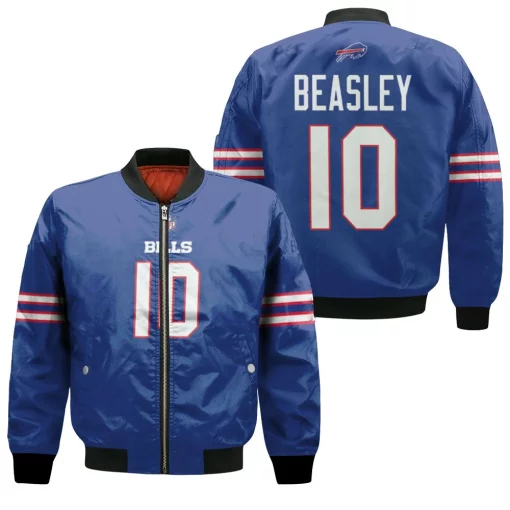 Buffalo Bills Cole Beasley #10 Nfl Legend Player American Football Game Royal 3d Designed Allover Gift For Bills Fans Bomber Jacket