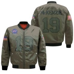 Buffalo Bills Isaiah Mckenzie #19 Nfl Great Player Camo 2019 Salute To Service Custom 3d Designed Allover Custom Gift For Bills Fans Bomber Jacket