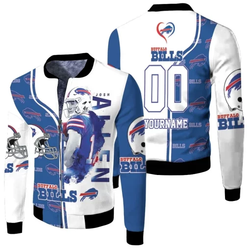 Buffalo Bills John Allen 2020 Afc East Champions Personalized Fleece Bomber Jacket