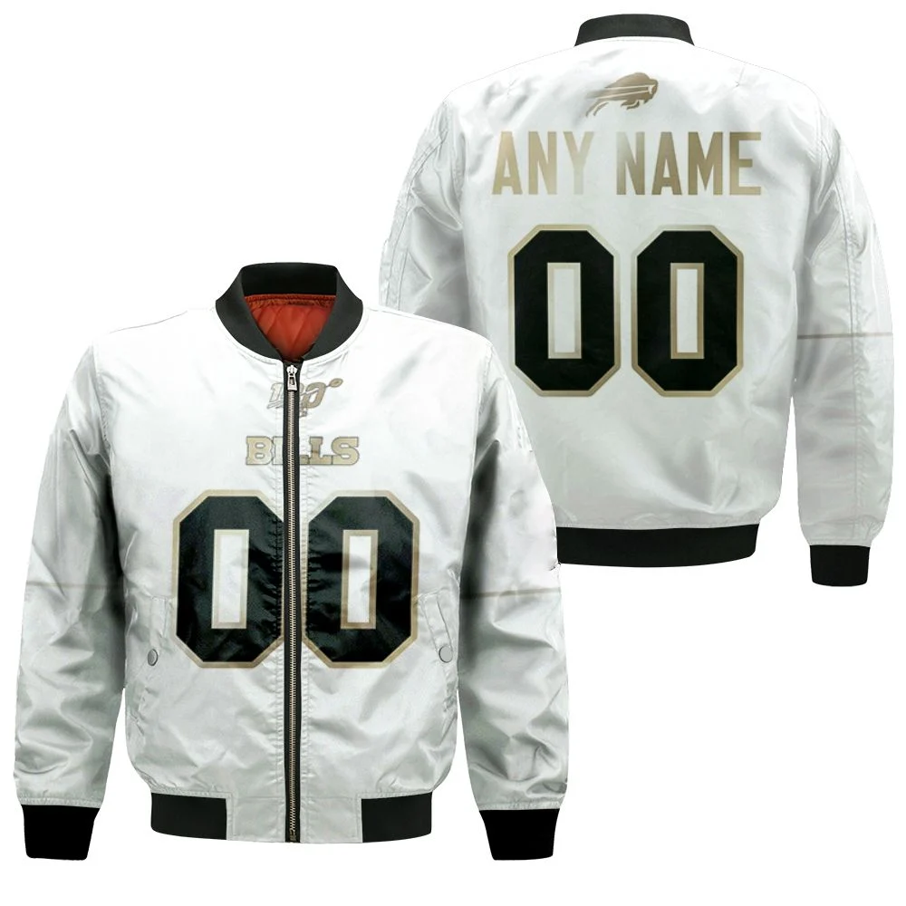 Buffalo Bills Bomber White Jacket