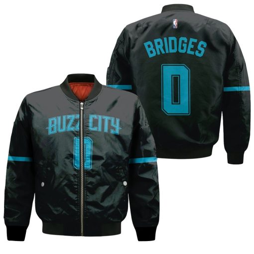 Charlotte Hornets Miles Bridges #0 Nba Great Player Jordan Brand City Edition Swingman Black 2019 Jersey Style Gift For Hornets Fans Bomber Jacket
