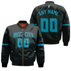 Charlotte Hornets Nba Basketball Team Logo Jordan Brand City Edition Swingman Black 2019 Jersey Style Custom Gift For Hornets Fans Bomber Jacket