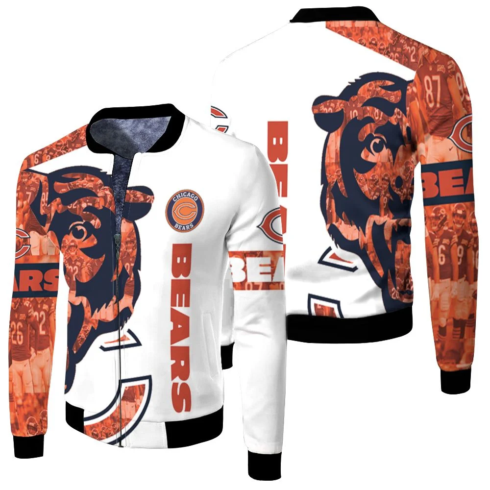 Chicago Bears Nfl For Bears Fan 3d T Shirt Hoodie Sweater (2) Fleece Bomber Jacket
