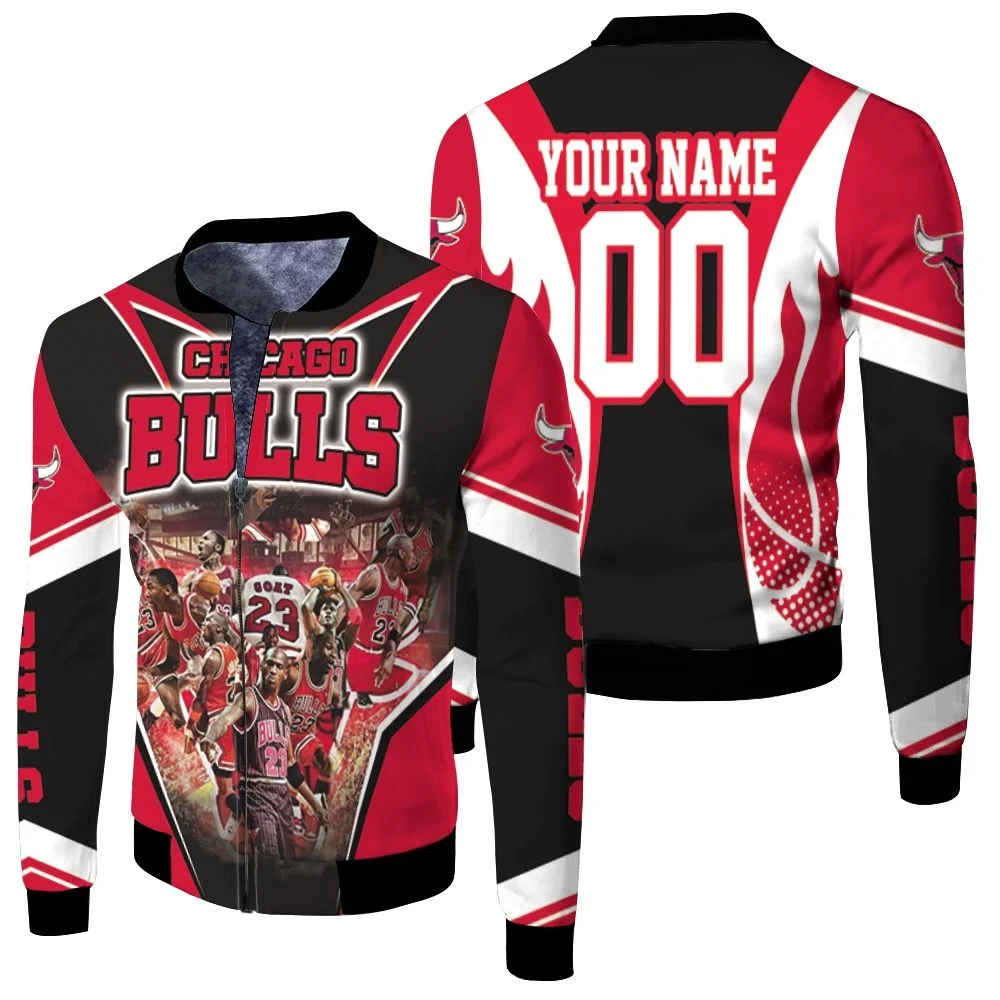 Chicago Bulls Michael Jordan Legendary For Fans Personalized Fleece Bomber Jacket