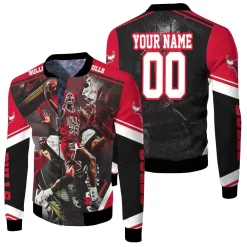 Chicago Bulls Michael Jordan Legendary Slam Dunk Personalized Fleece Bomber Jacket