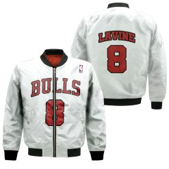 Chicago Bulls Zach Lavine #8 Nba Great Player Throwback White Jersey Style Gift For Bulls Fans Bomber Jacket