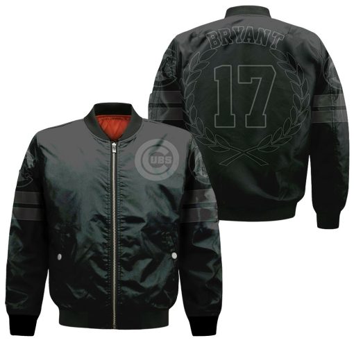Chicago Cubs Kris Bryant 17 2020 Mlb Black Jersey Inspired Style Bomber Jacket