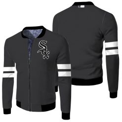 Chicago White Sox Black 2019 Jersey Inspired Style Fleece Bomber Jacket