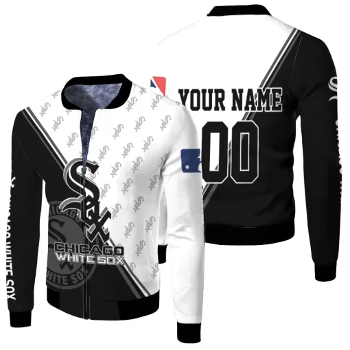 Chicago White Sox Black And White For Fan 3d Personalized Fleece Bomber Jacket