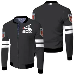 Chicago White Sox Spring Training Team Black 2019 Jersey Inspired Style Fleece Bomber Jacket